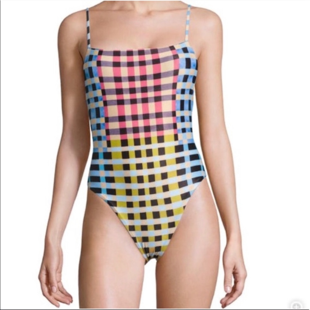 Mara Hoffman Swim Mustard One Piece Size Medium